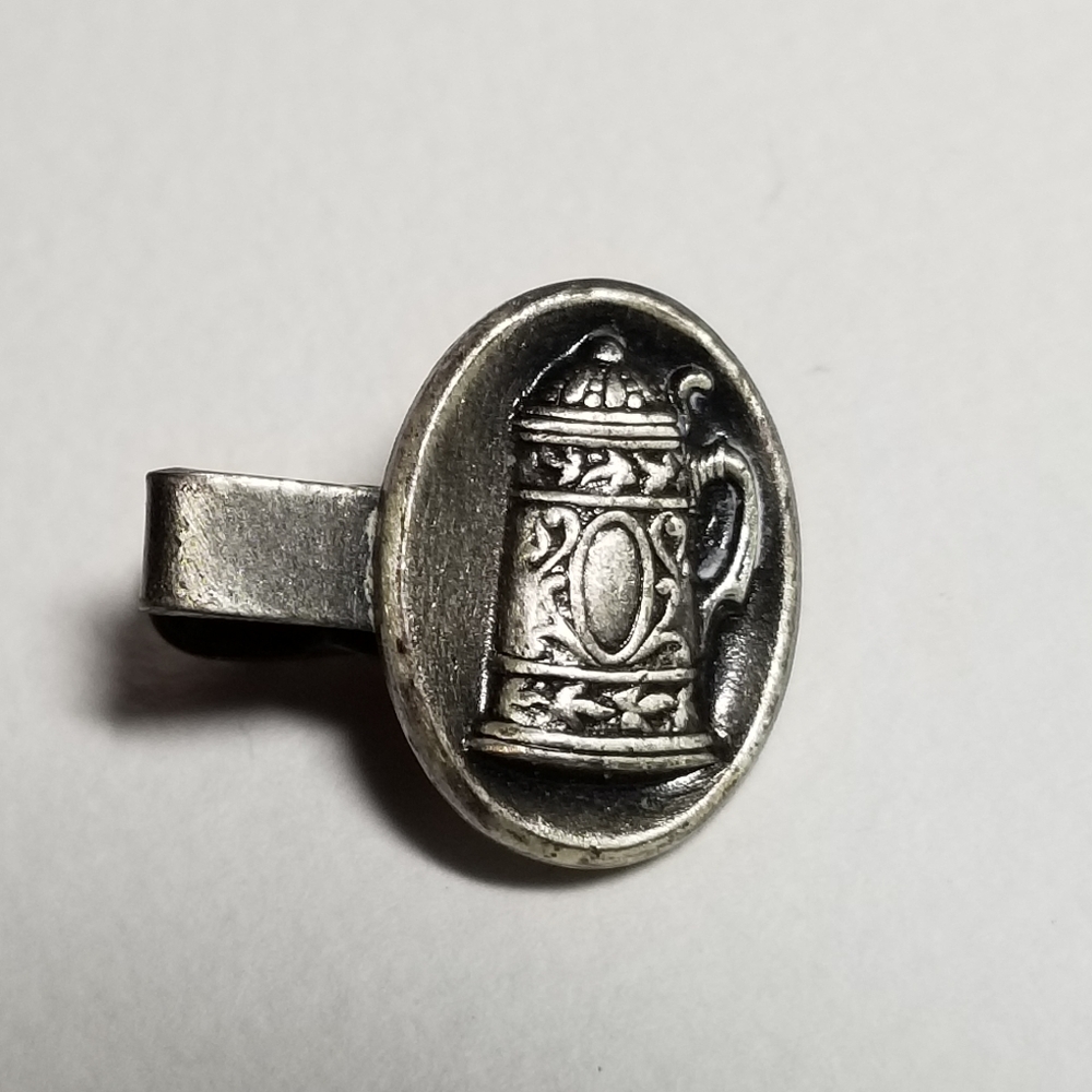 Relisted - Vintage beer stein tie clip silver tone - Picture 5 of 12
